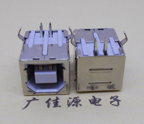 塘厦镇USB BF90度母座 打印机接口 卧式插板DIP白胶