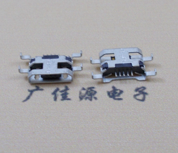 塘厦镇MICRO USB 5PIN接口 沉板1.6MM 四脚插板无导位