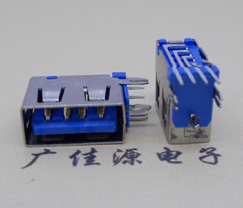 塘厦镇USB 测插2.0母座 短体10.0MM 接口 蓝色胶芯
