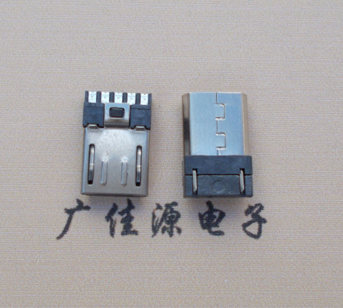塘厦镇Micro USB 公头焊线短体10.5mm胶芯3.0前五后五