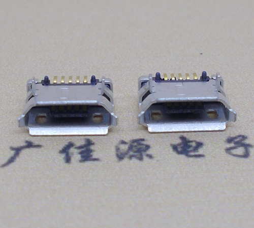 塘厦镇高品质Micro USB 5P B型口母座,5.9间距前插/后贴端SMT
